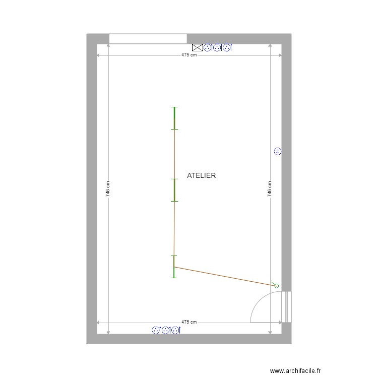 m bisson atelier 1. Plan de 1 pièce et 35 m2