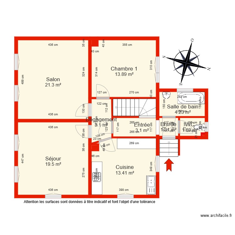 BI 5706 rdc côté. Plan de 0 pièce et 0 m2