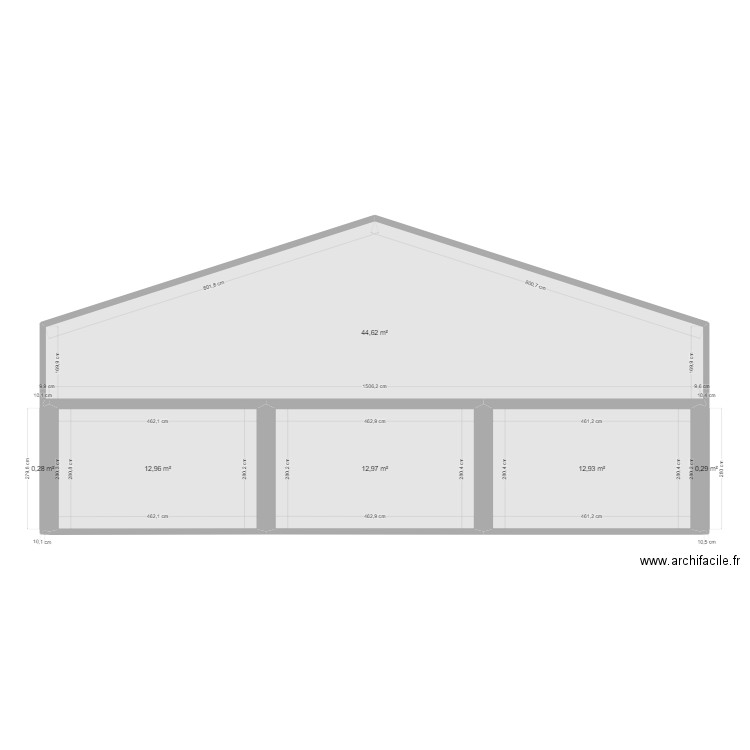 mur séparation ossature bois. Plan de 0 pièce et 0 m2