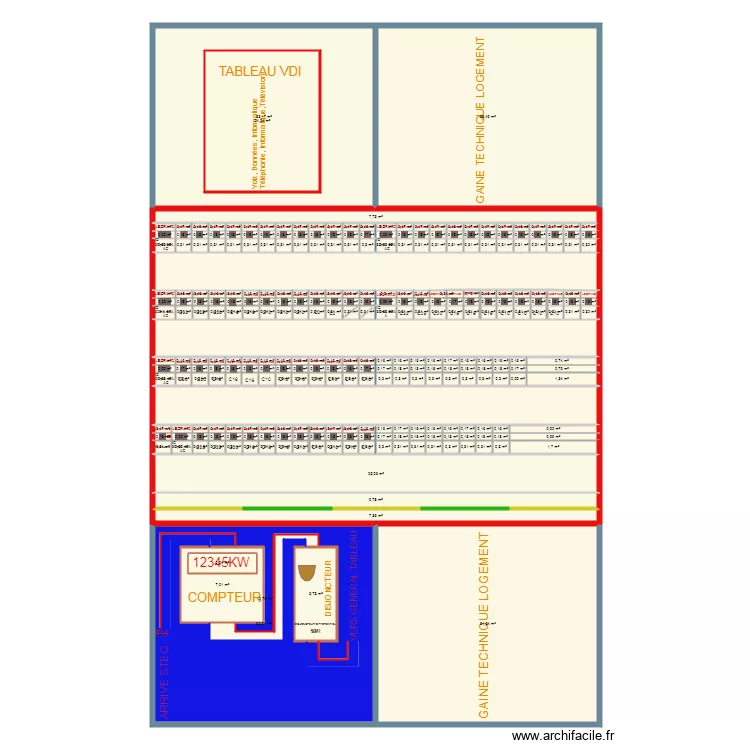 TABLEAU ELECTRIQUE. Plan de TABLEAU ELECTRIQUE. Plan de