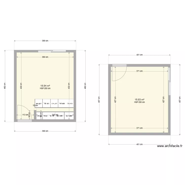 Dressing chambre enfant. Plan de 