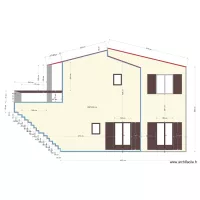 Fa&ccedil;ade sud est avec porte fen&ecirc;tre 