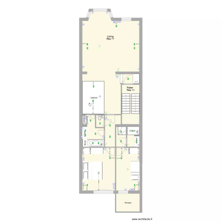 Marie Jos&eacute; Rez1 plafond cuisine sous Mezzanine Elec Def. Plan de 0 pièce et 0 m2