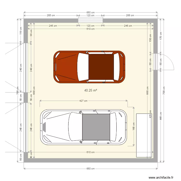 garage 2 voitures. Plan de garage 2 voitures. Plan de