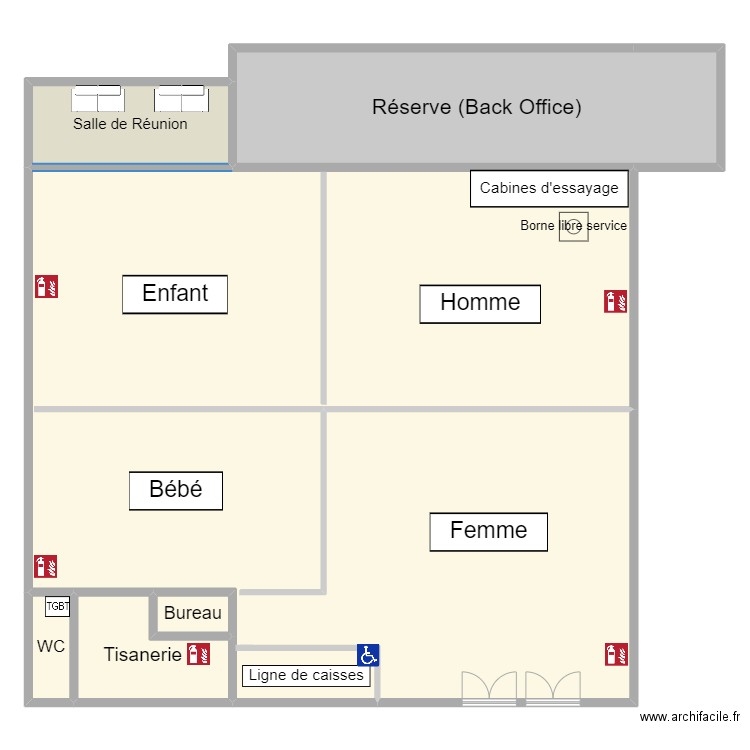 KIABI St Egrève. Plan de 0 pièce et 0 m2