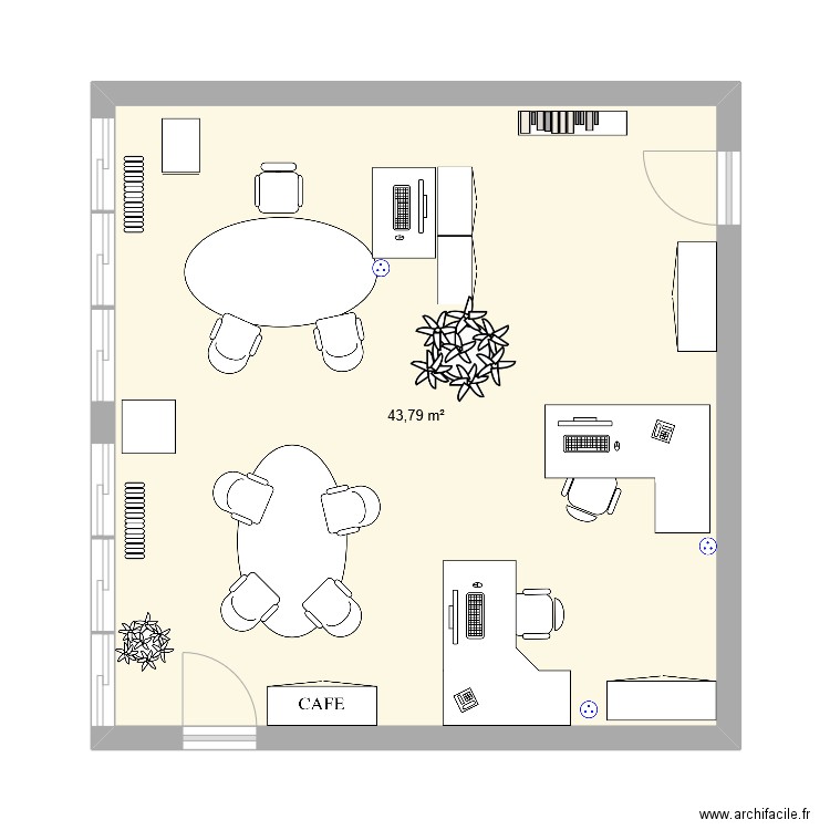 bureau 2. Plan de 0 pièce et 0 m2