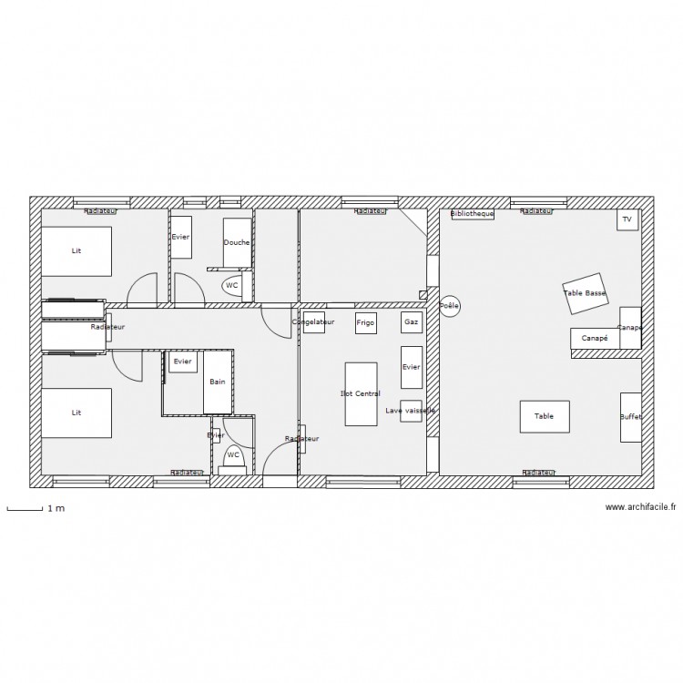 ETAGE DE VIE (Amenagé). Plan de 0 pièce et 0 m2