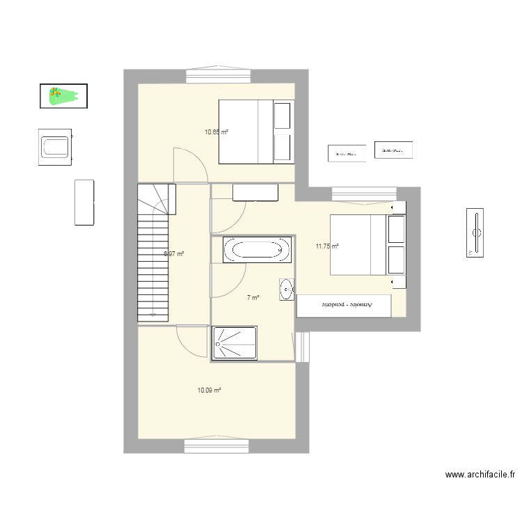 maison haut. Plan de 0 pièce et 0 m2