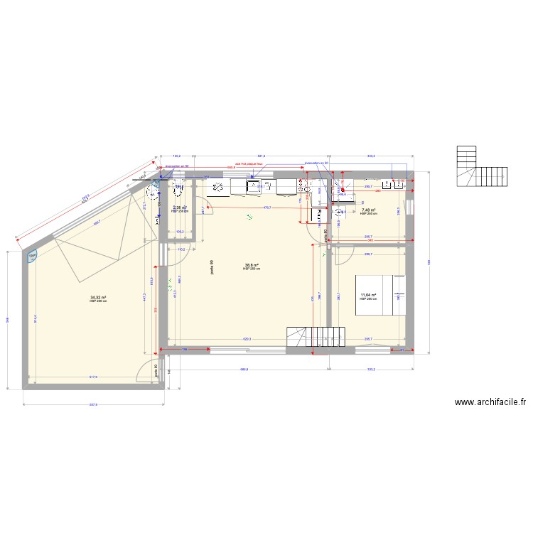 maison fitou. Plan de 8 pièces et 155 m2