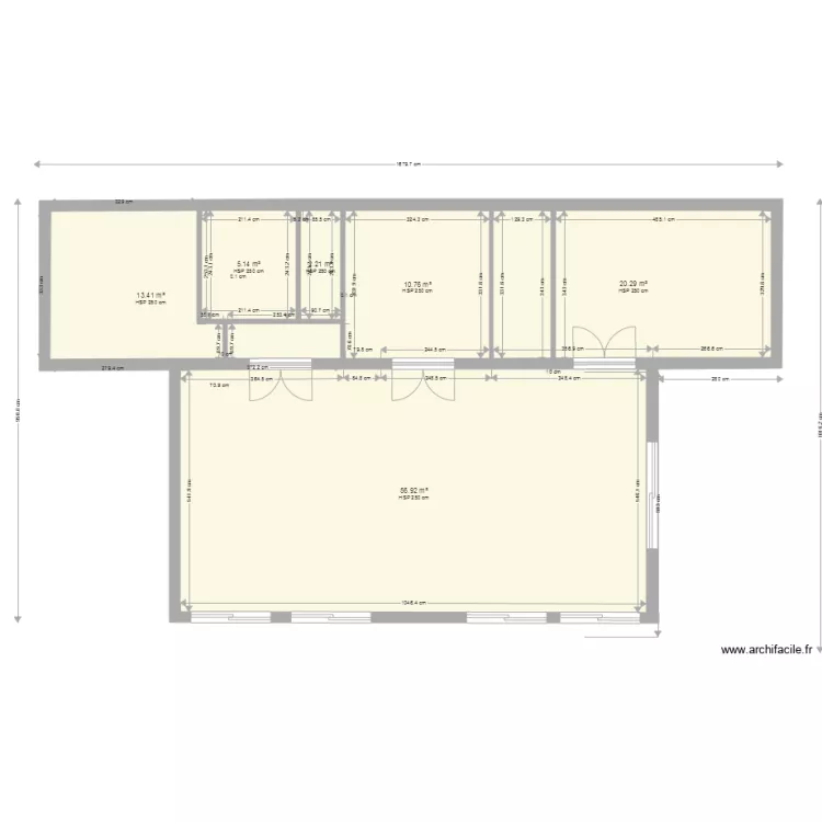 La case bambou modififée. Plan de La case bambou modififée. Plan de
