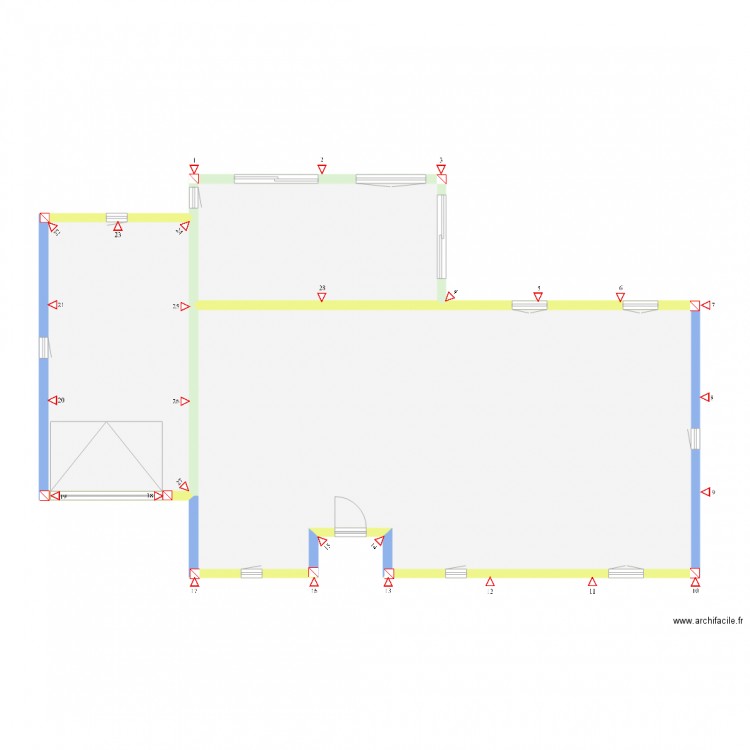 Le Guen (71). Plan de 3 pièces et 157 m2