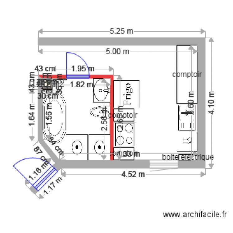 Option laveuse secheuse sous la fenetre. Plan de 0 pièce et 0 m2