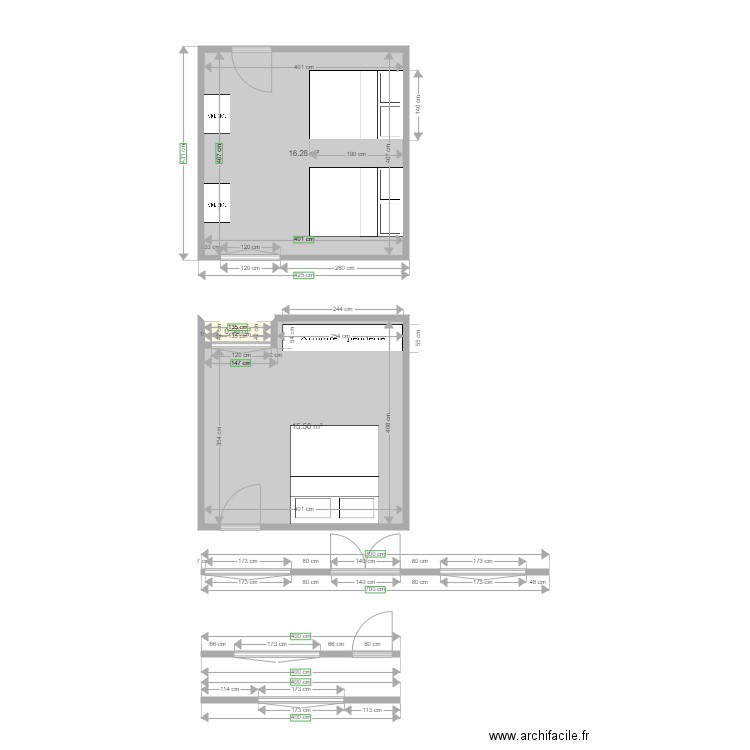 position portes et fenêtres . Plan de 0 pièce et 0 m2