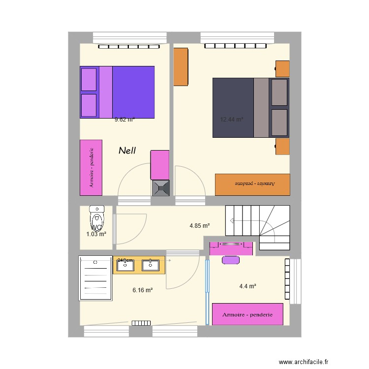 Magnolia étage meublé. Plan de 0 pièce et 0 m2