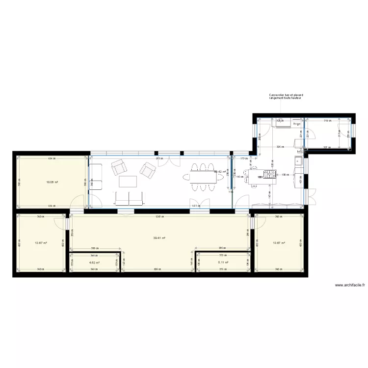 PLAN PROJET 4 RDC MAISON CAMPAGNE. Plan de 