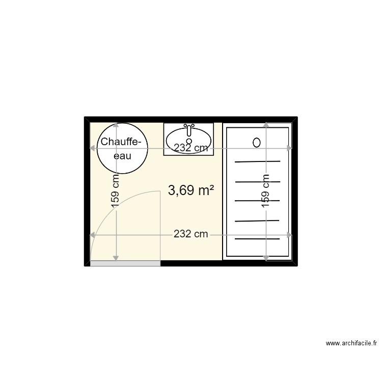 MACREL J PAUL . Plan de 1 pièce et 4 m2