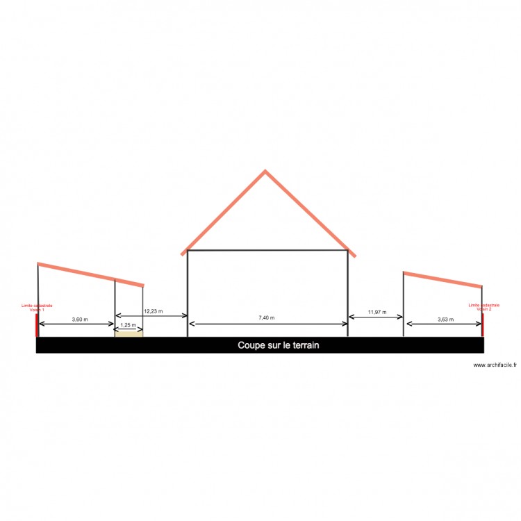 PCMI 3 Coupe terrain. Plan de 0 pièce et 0 m2
