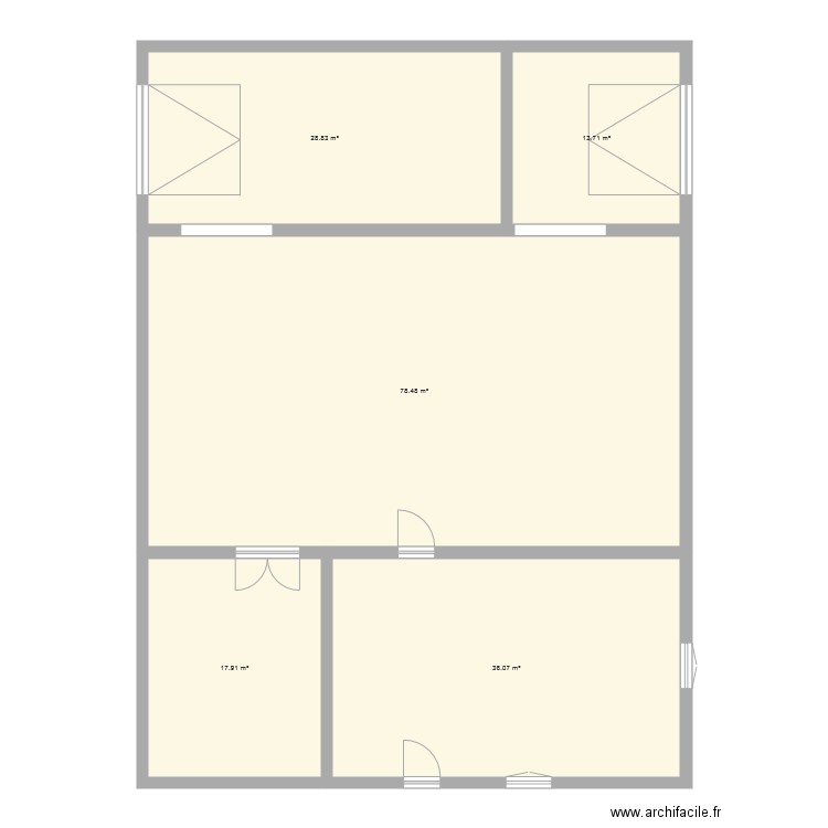 Brasserie. Plan de 0 pièce et 0 m2