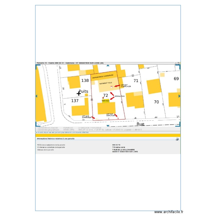 DEMOLITION . Plan de 0 pièce et 0 m2