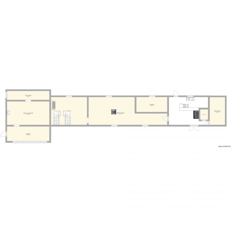 Maison Auverse. Plan de 0 pièce et 0 m2