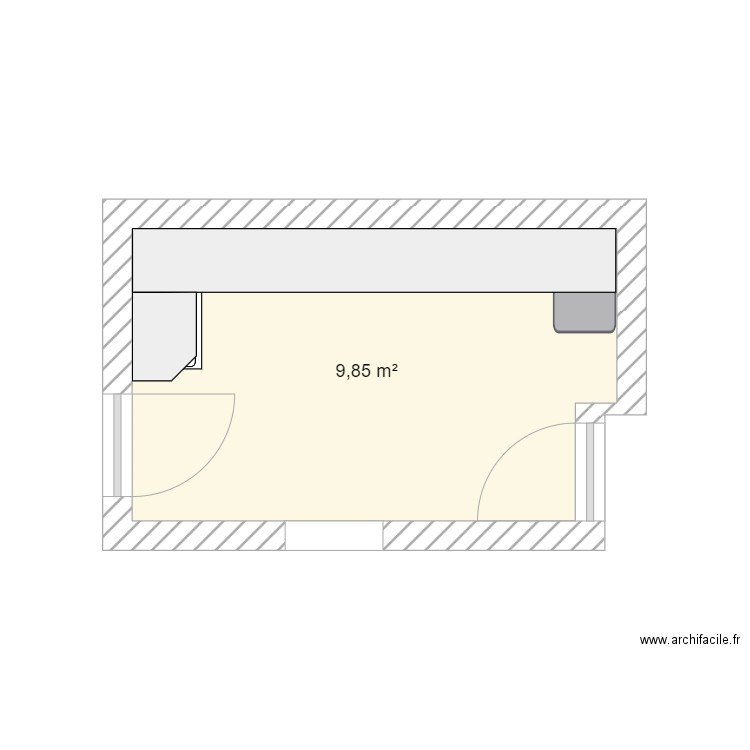 bureau bas. Plan de 0 pièce et 0 m2