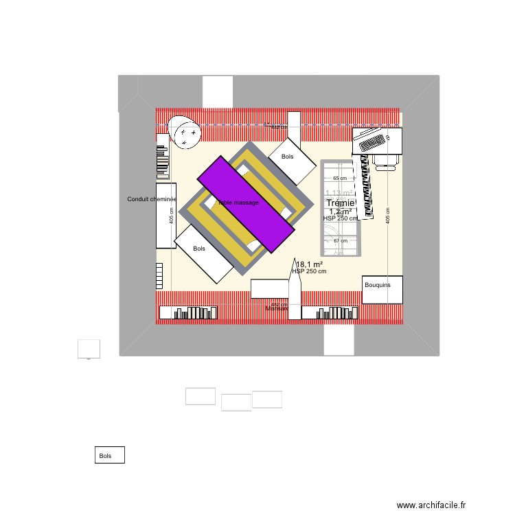 Projet final?. Plan de 6 pièces et 55 m2