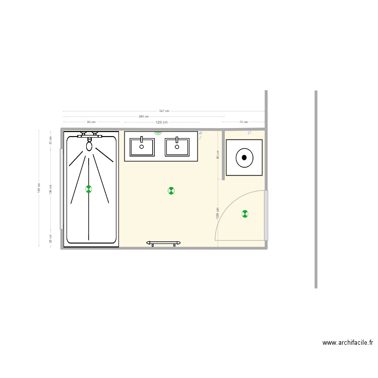 CLERAULT Eric. Plan de 1 pièce et 6 m2