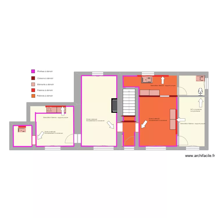 Valencogne D&eacute;molition. Plan de 