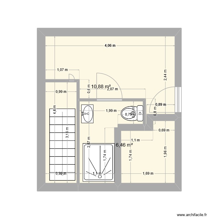 Paroisse Etage Escalier. Plan de 0 pièce et 0 m2