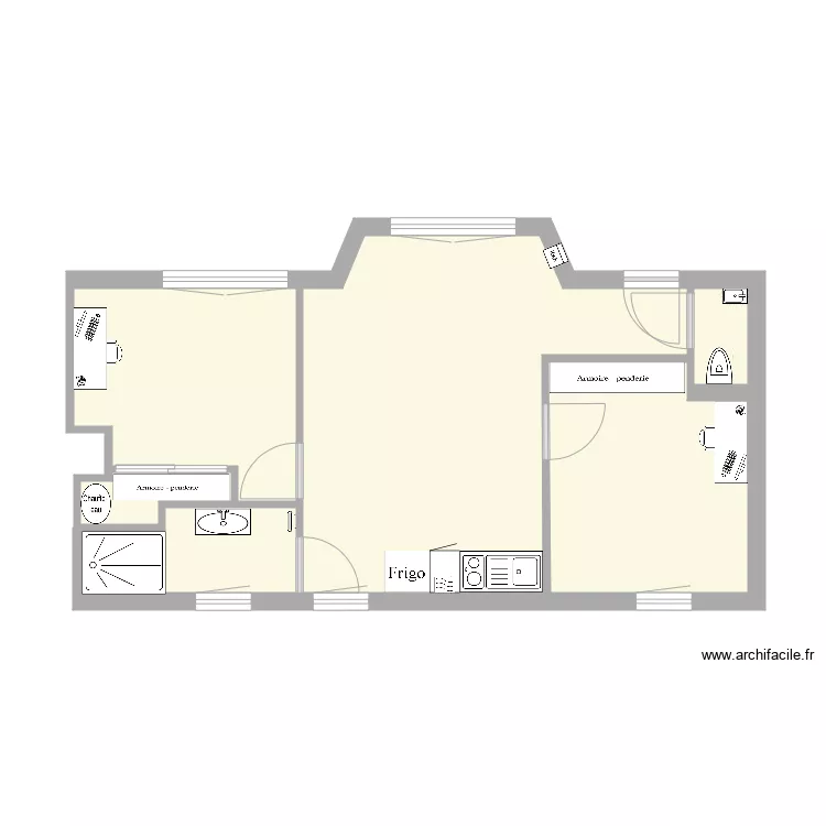Appartement Avila v4 sans meubles. Plan de 