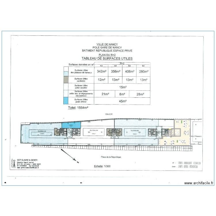 Plan Nancy. Plan de 5 pièces et 170 m2