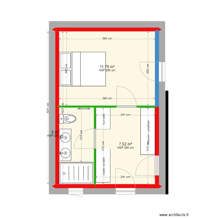 rouzioux bracieux extension. Plan de 5 pièces et 24 m2