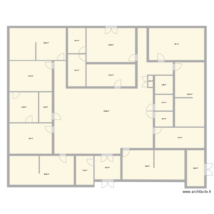 maison médicale la coquille. Plan de 22 pièces et 394 m2