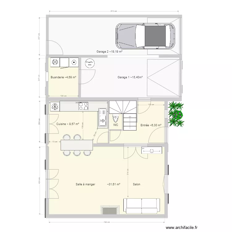 Maison V2b. Plan de 