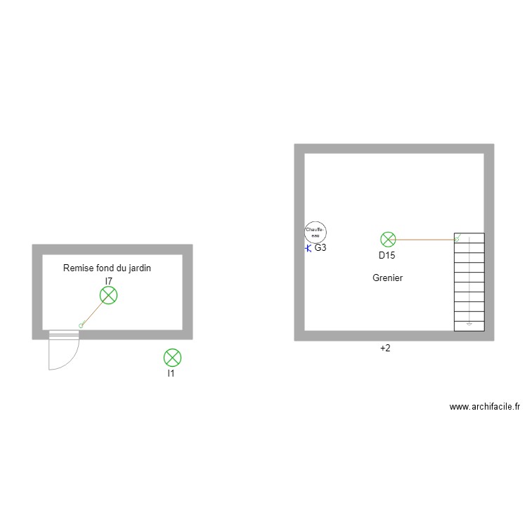 maison mat grenier remise fond du jardin 2. Plan de 0 pièce et 0 m2