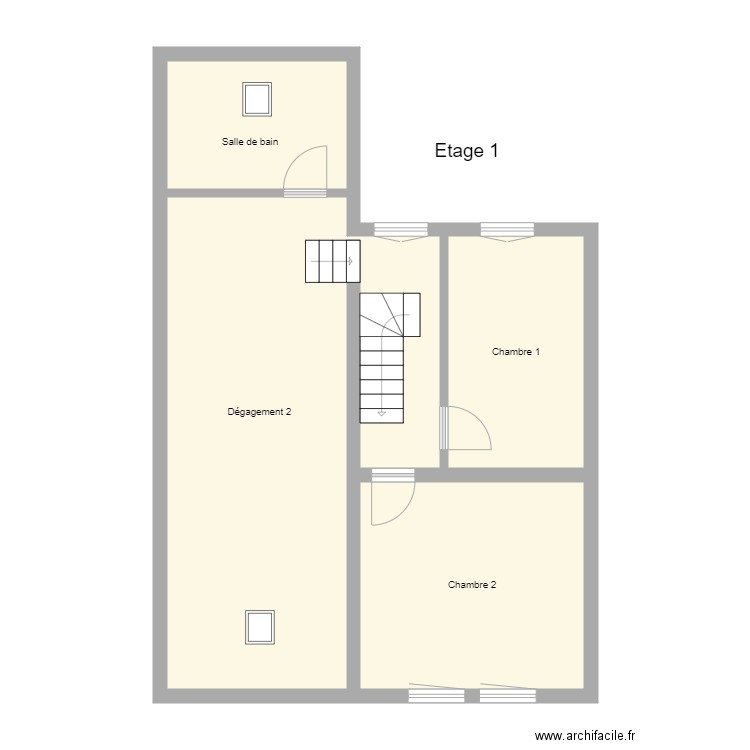 Croquis CRABEY Etage 1. Plan de 0 pièce et 0 m2