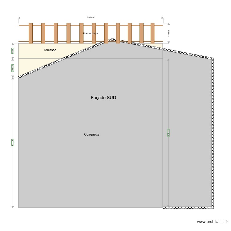 coté facade coaquette roof top. Plan de 0 pièce et 0 m2