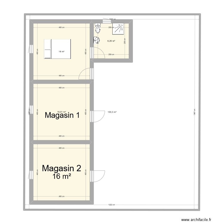 Plan magasin. Plan de 0 pièce et 0 m2