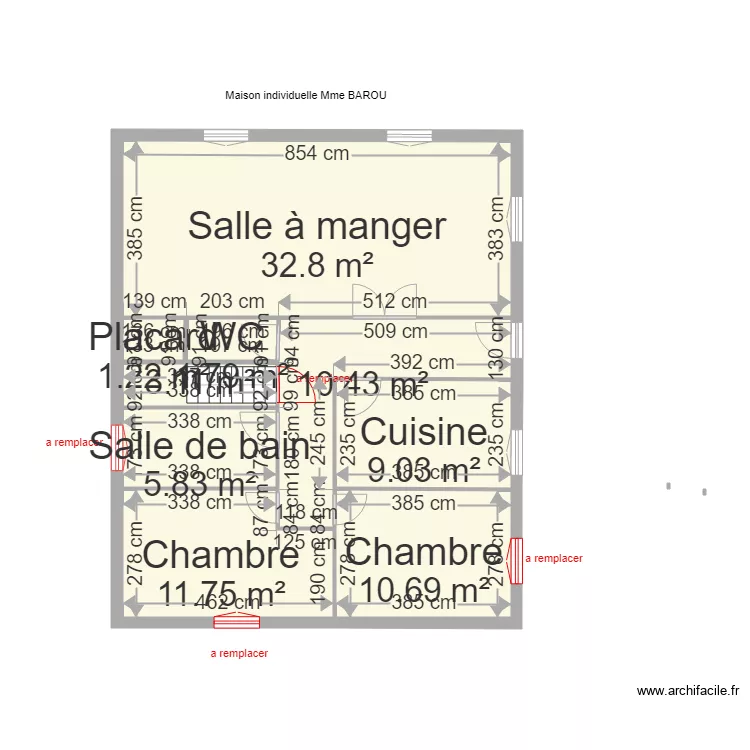 BAROU NICOLE. Plan de 