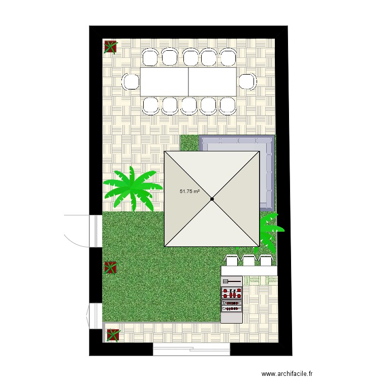 Plan Patio. Plan de 0 pièce et 0 m2