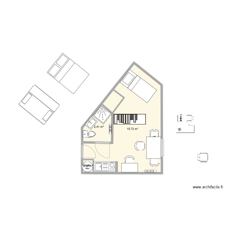 Studio de Louison. Plan de 0 pièce et 0 m2