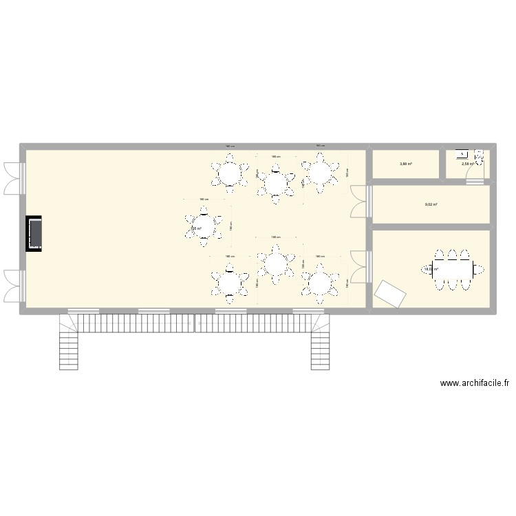 plan de tables. Plan de 0 pièce et 0 m2