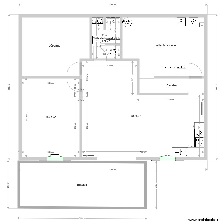 sous sol V1. Plan de 0 pièce et 0 m2