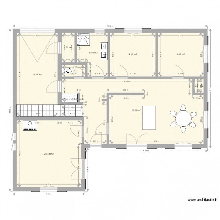 Client Serandour après TVX. Plan de 0 pièce et 0 m2