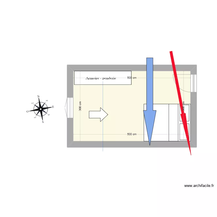 Plan chambre cel. Plan de 