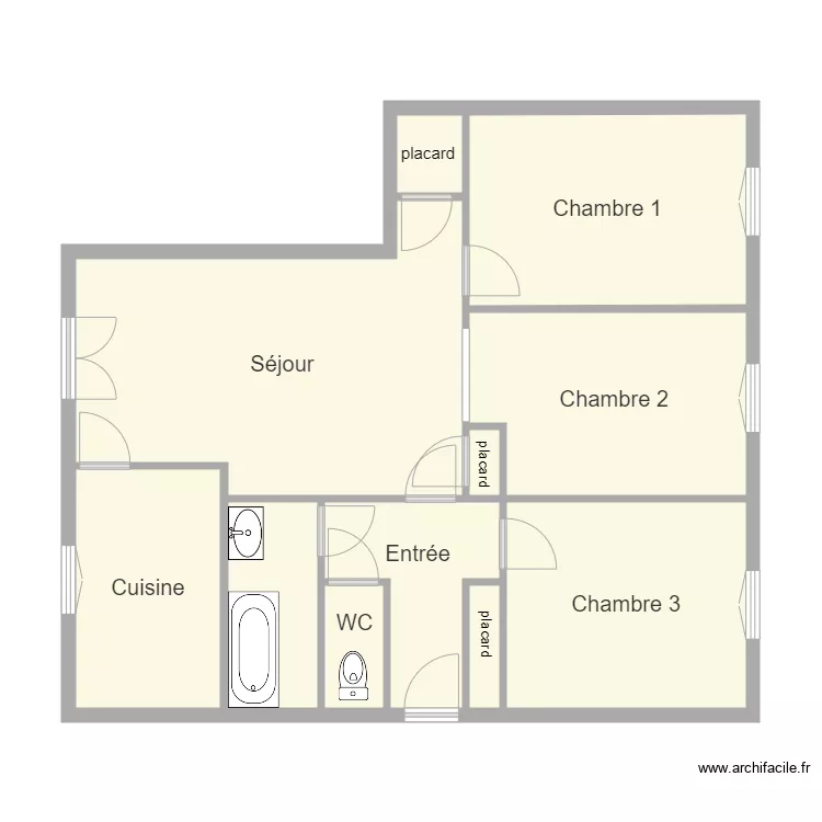 appart Pousse. Plan de 