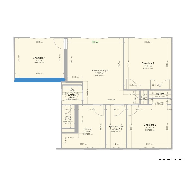 PLAN DESCOTEAUX. Plan de 12 pièces et 67 m2