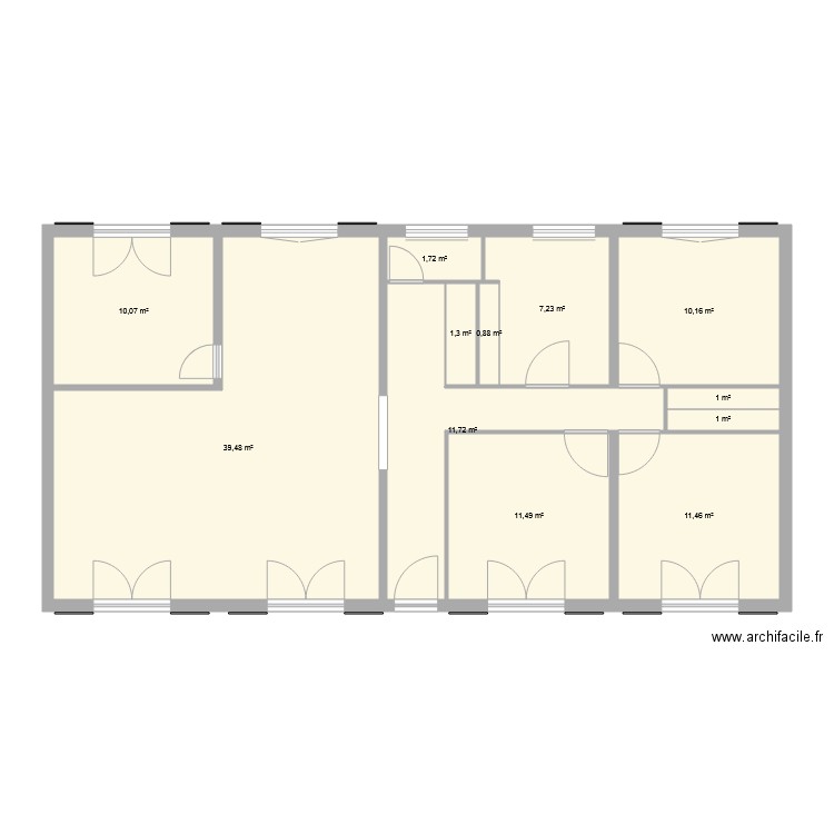 original. Plan de 0 pièce et 0 m2