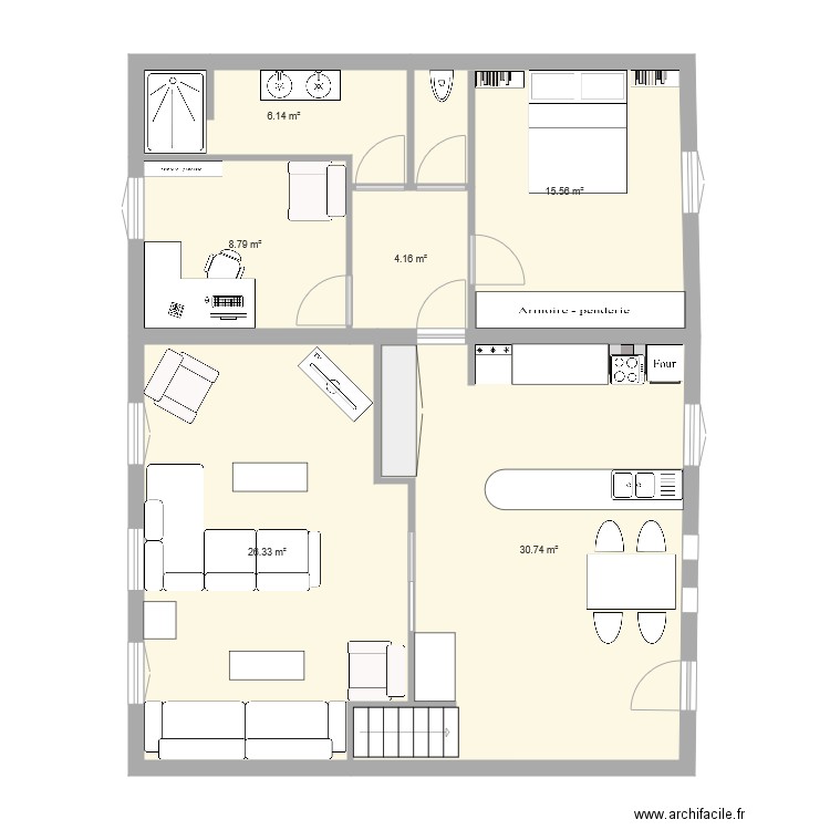 g et mp. Plan de 0 pièce et 0 m2