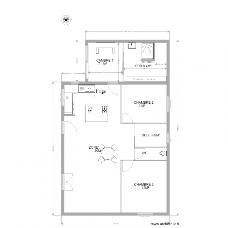 garage en chambre. Plan de 0 pièce et 0 m2